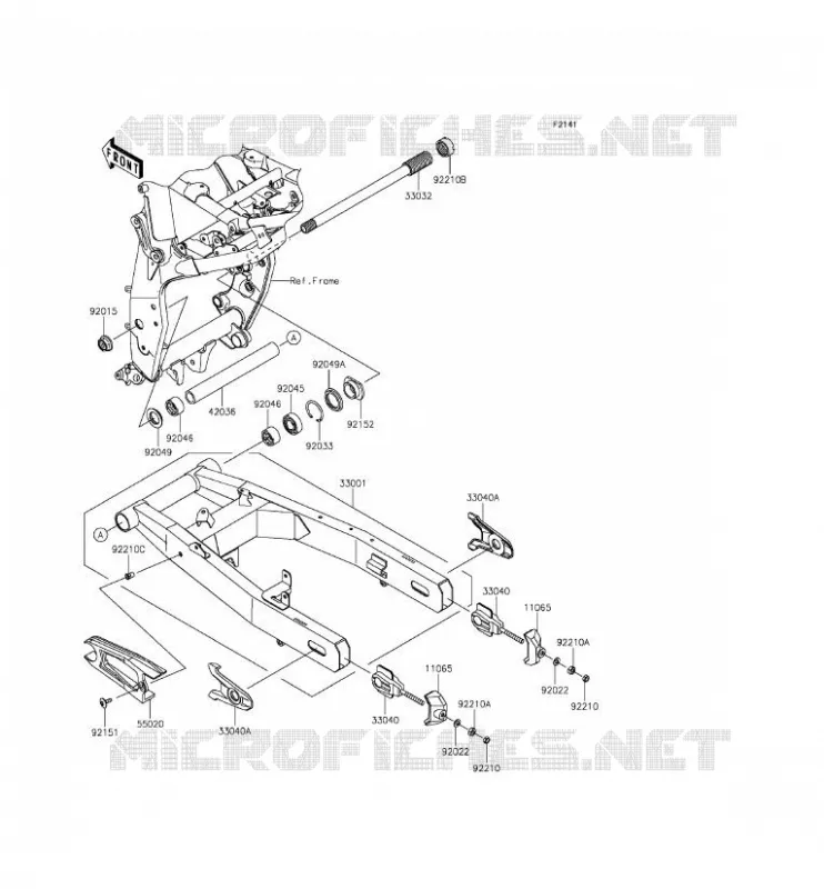 SWINGARM Kawasaki MOTOS 800 2014 Z800 ABS  ZR800DEF