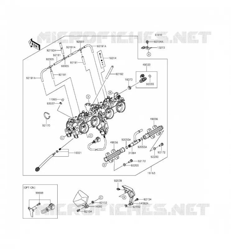 CARBURETOR Kawasaki MOTOS 800 2014 Z800 ABS  ZR800DEF