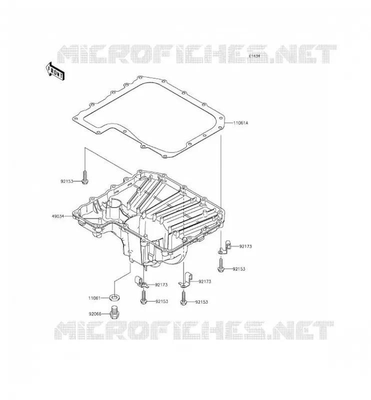 OIL PAN Kawasaki MOTOS 800 2014 Z800 ABS  ZR800DEF