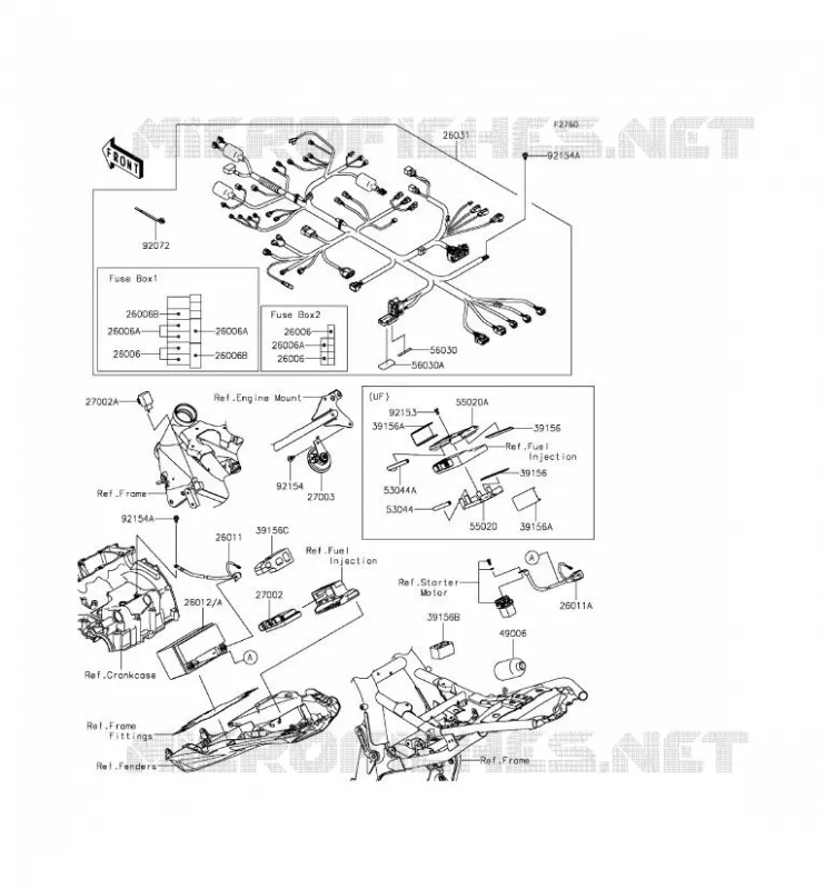 CHASSIS ELECTRICAL EQUIPMENT Kawasaki MOTOS 800 2015 Z800 ABS  ZR800DFF