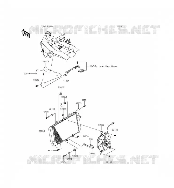 RADIATOR Kawasaki MOTOS 800 2015 Z800 ABS  ZR800DFF