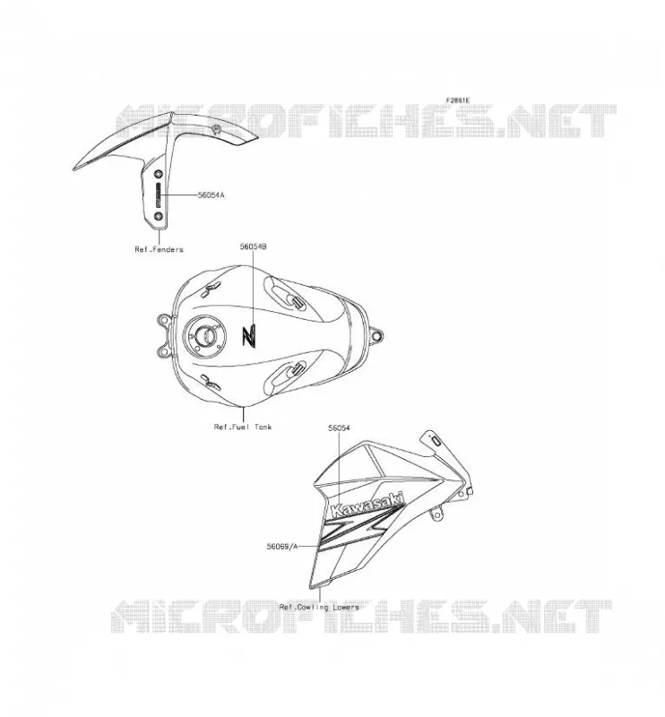 STICKER(RED) Kawasaki MOTOS 800 2015 Z800 ABS  ZR800DFF