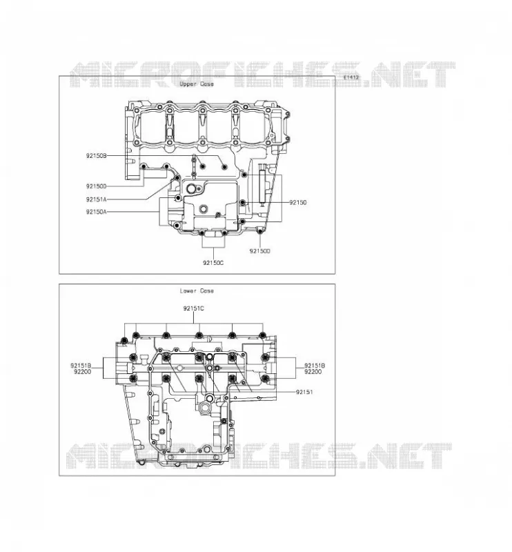 CRANKCASE BOLT Kawasaki MOTOS 800 2015 Z800 ABS  ZR800DFF