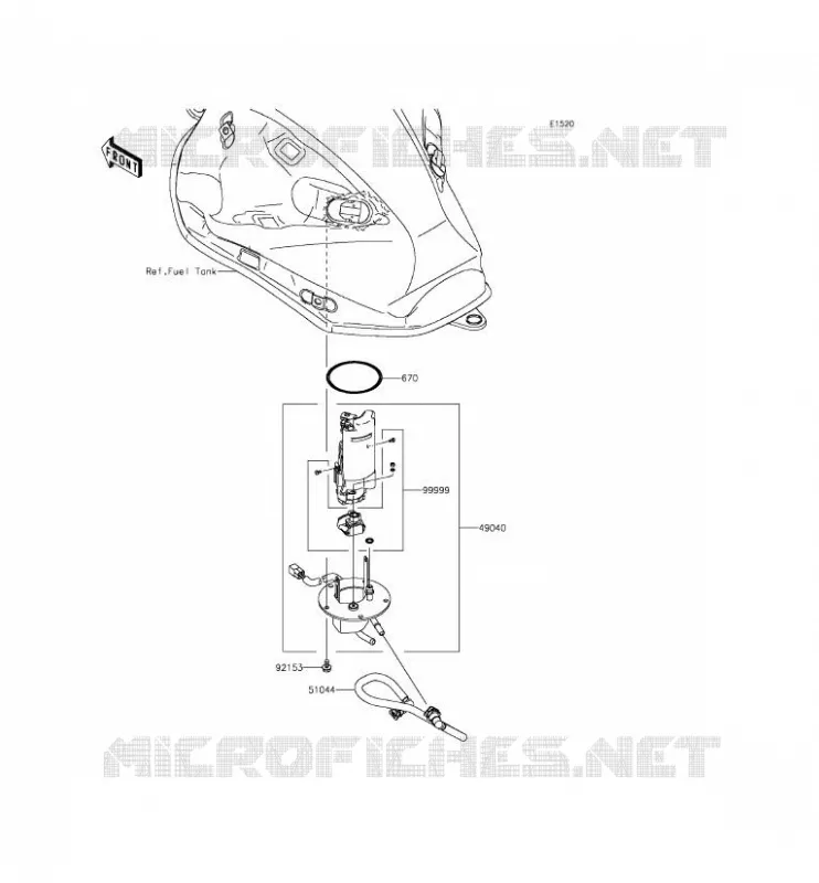 FUEL PUMP Kawasaki MOTOS 800 2015 Z800 ABS  ZR800DFF