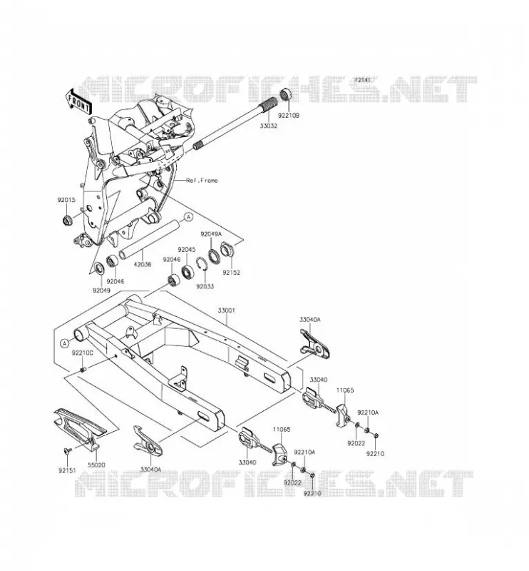 SWINGARM Kawasaki MOTOS 800 2015 Z800 ABS  ZR800DFF