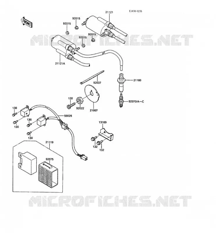 IGNITION SYSTEM Kawasaki MOTOS 1000 1988 GPZ1000RX  ZX1000-A3