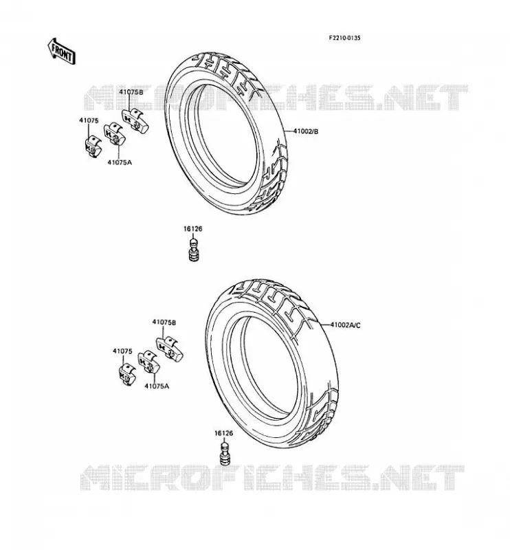 TIRES Kawasaki MOTOS 1000 1988 GPZ1000RX  ZX1000-A3