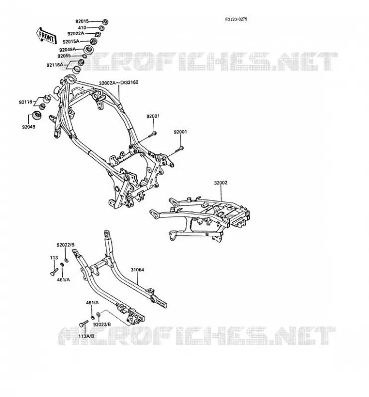 CHASSIS Kawasaki MOTOS 1000 1988 GPZ1000RX  ZX1000-A3