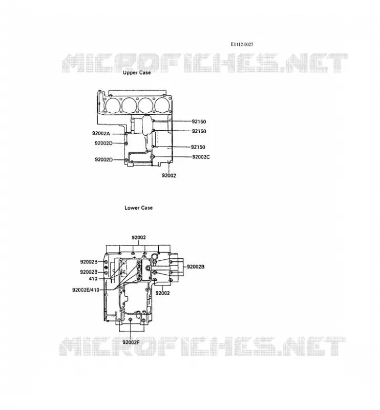 CRANKCASE BOLT Kawasaki MOTOS 1000 1988 GPZ1000RX  ZX1000-A3A