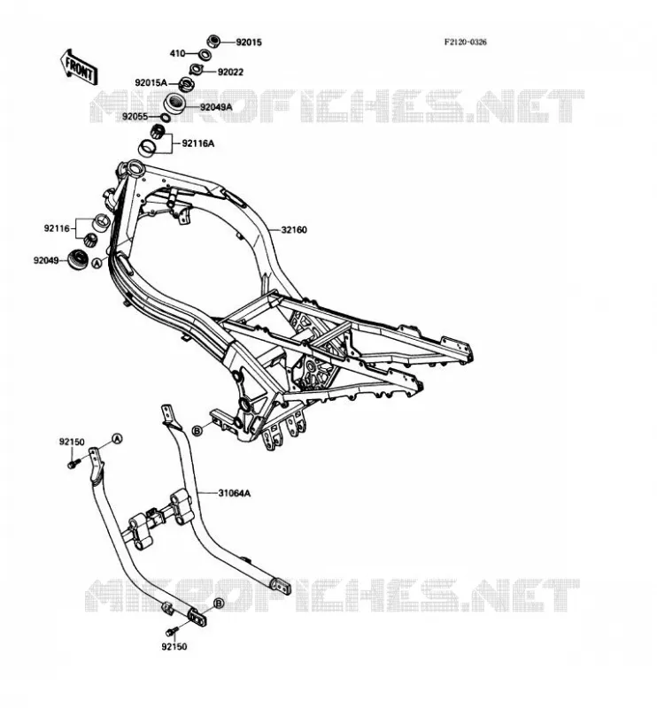 CHASSIS Kawasaki MOTOS 1000 1989 ZX-10  ZX1000-B2