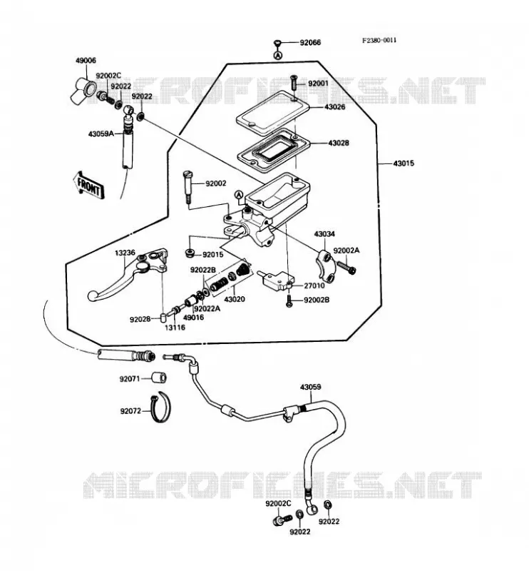 CLUTCH MASTER CYLINDER Kawasaki MOTOS 1000 1989 ZX-10  ZX1000-B2