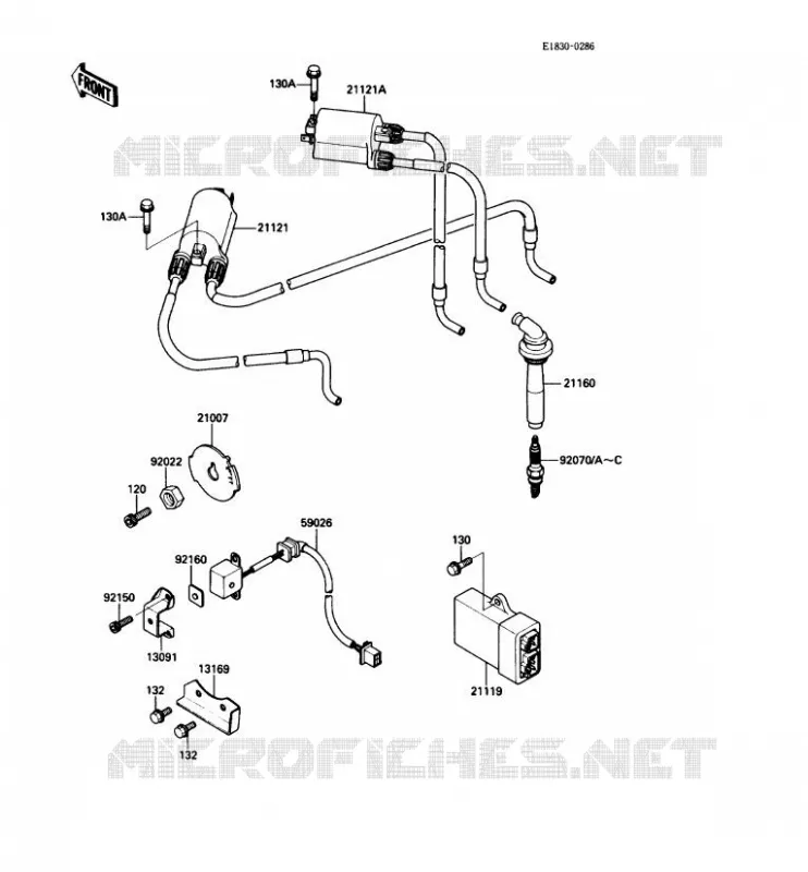 IGNITION SYSTEM Kawasaki MOTOS 1000 1989 ZX-10  ZX1000-B2