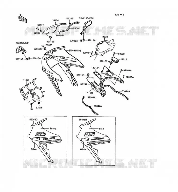 COWLING Kawasaki MOTOS 1000 1990 ZX-10  ZX1000-B3