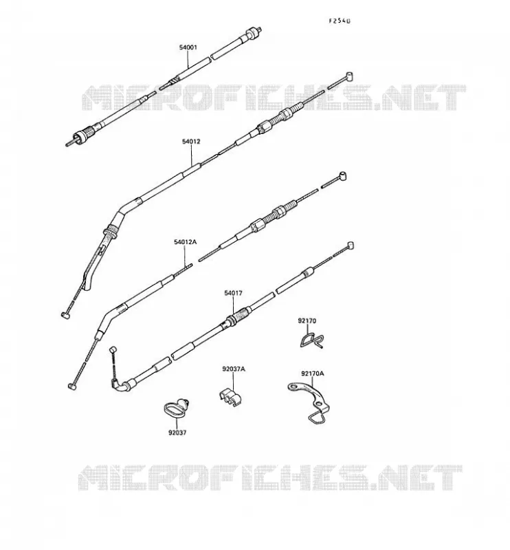 CABLES Kawasaki MOTOS 1000 1990 ZX-10  ZX1000-B3