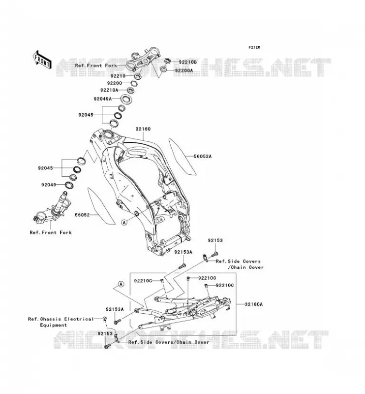 CHASSIS Kawasaki MOTOS 1000 2004 NINJA ZX-10R  ZX1000-C1