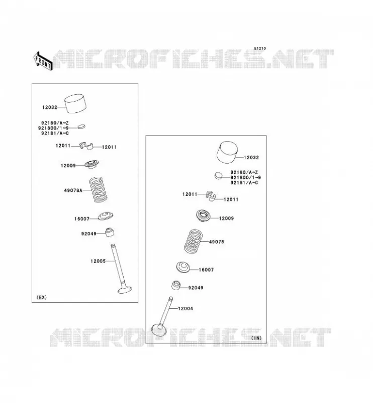 VALVE Kawasaki MOTOS 1000 2004 NINJA ZX-10R  ZX1000-C1
