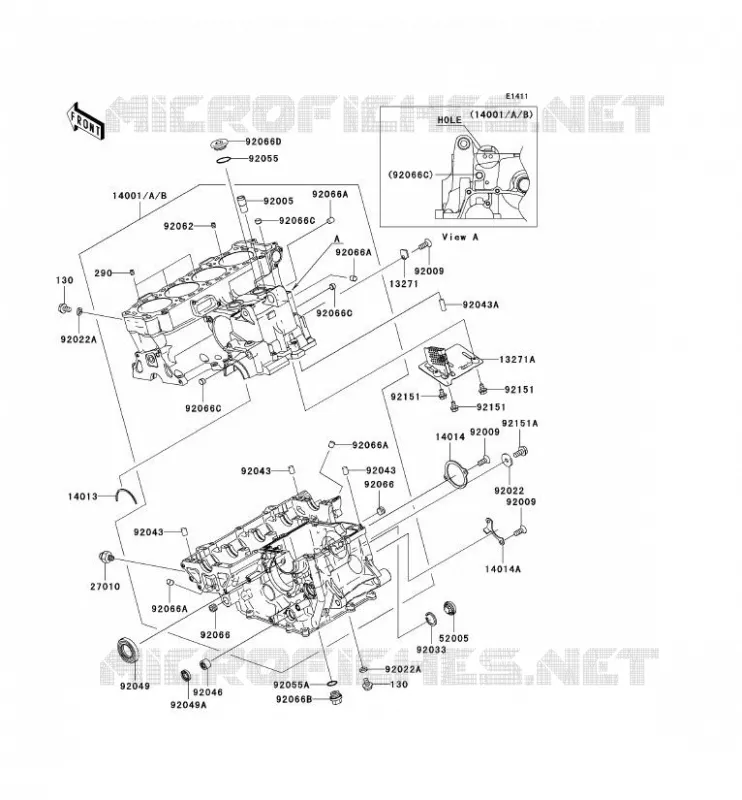 CRANKCASE(S) Kawasaki MOTOS 1000 2004 NINJA ZX-10R  ZX1000-C1