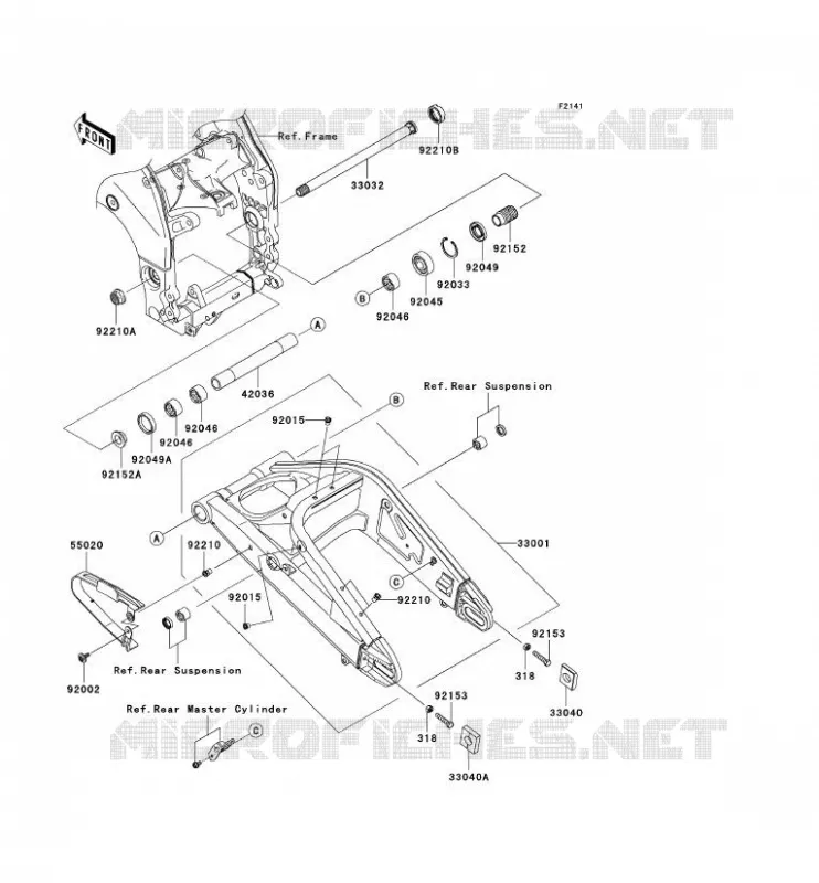 SWINGARM Kawasaki MOTOS 1000 2005 NINJA ZX-10R  ZX1000-C2