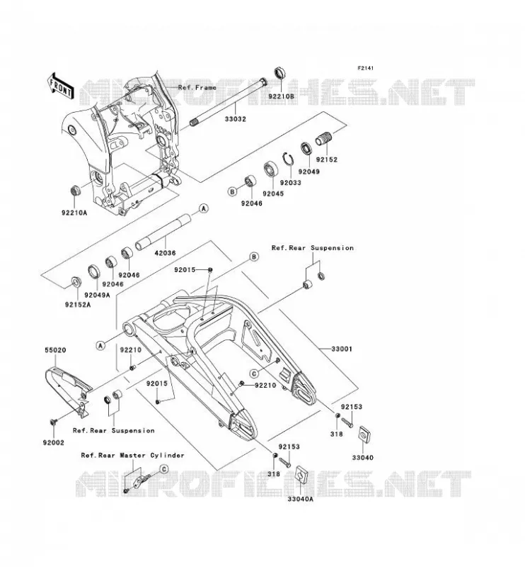 SWINGARM Kawasaki MOTOS 1000 2005 NINJA ZX-10R  ZX1000-C2
