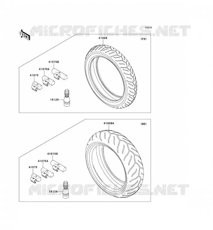 TIRES Kawasaki MOTOS 1000 2005 NINJA ZX-10R  ZX1000-C2H