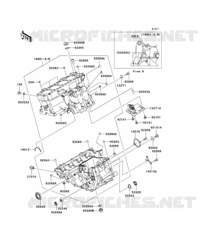 CRANKCASE(S) Kawasaki MOTOS 1000 2005 NINJA ZX-10R  ZX1000-C2H