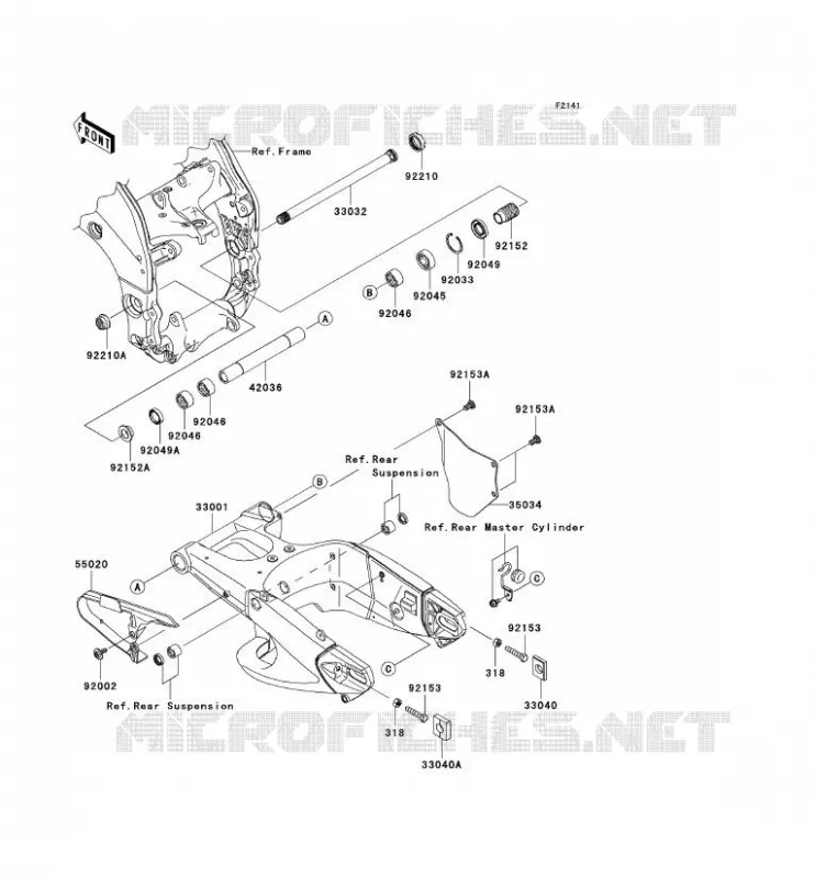 SWINGARM Kawasaki MOTOS 1000 2006 NINJA ZX-10R  ZX1000D6F