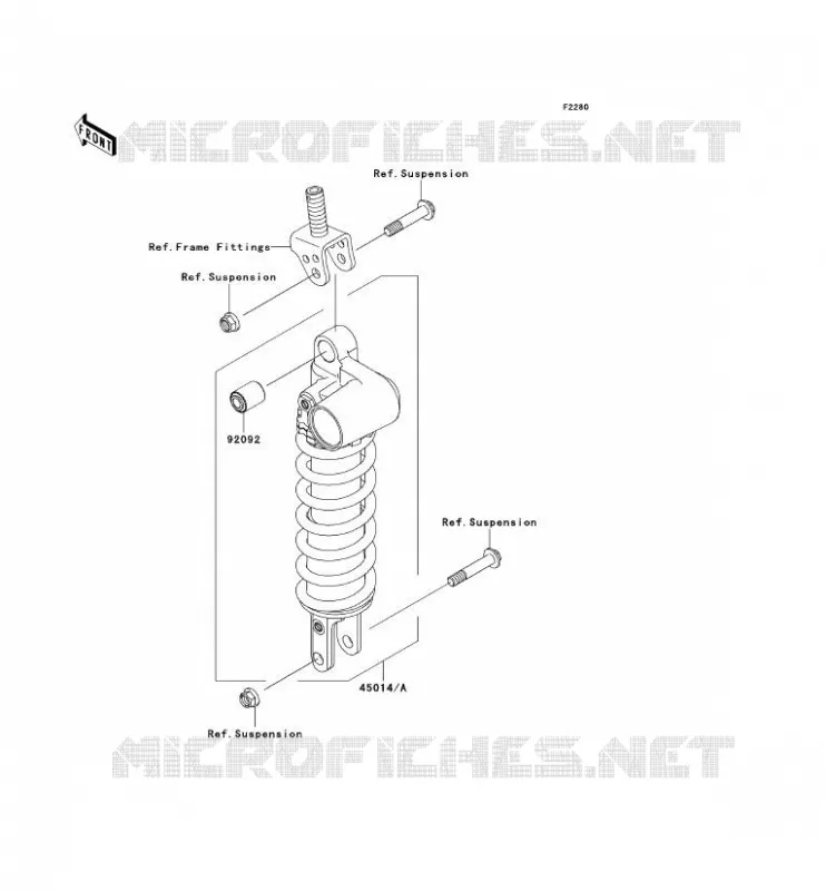 SUSPENSION - SHOCK ABSORBER Kawasaki MOTOS 1000 2006 NINJA ZX-10R  ZX1000D6F