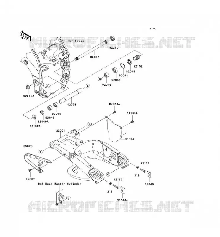 SWINGARM Kawasaki MOTOS 1000 2006 NINJA ZX-10R  ZX1000D6F