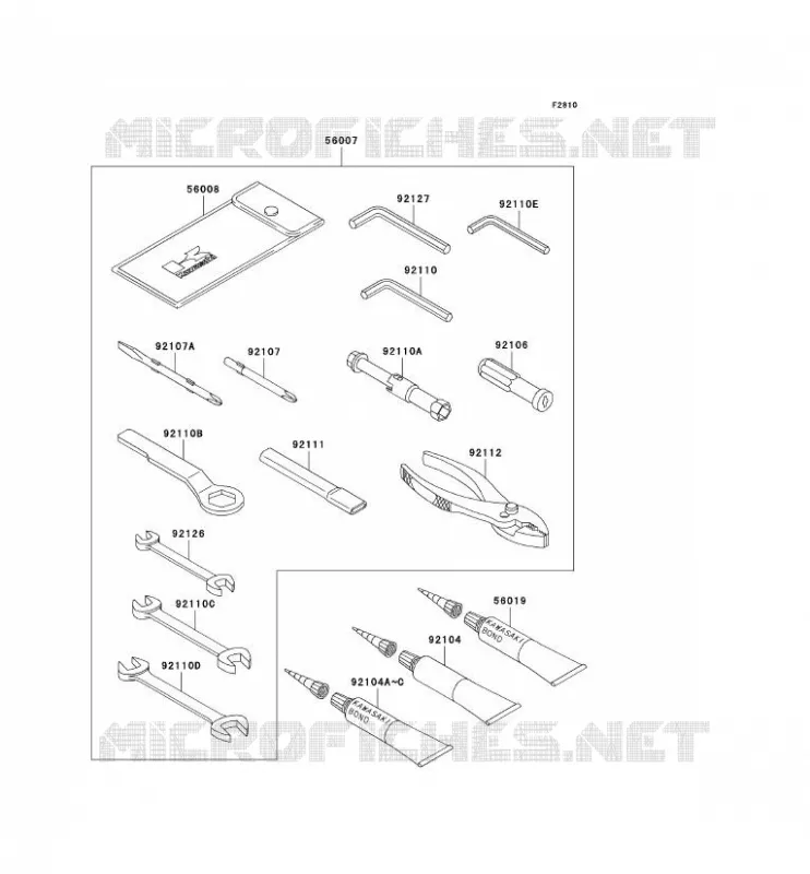 TOOL Kawasaki MOTOS 1000 2007 NINJA ZX-10R  ZX1000D7F