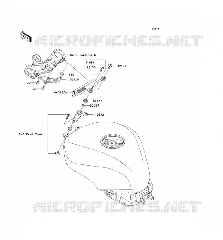 STEERING DAMPER Kawasaki MOTOS 1000 2007 NINJA ZX-10R  ZX1000D7F