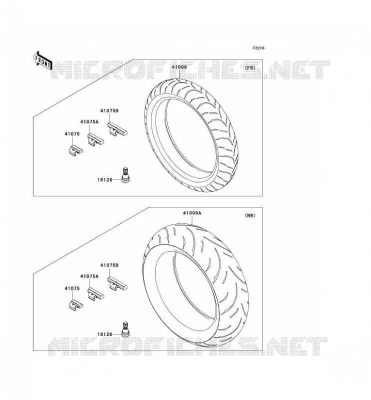 TIRES Kawasaki MOTOS 1000 2007 NINJA ZX-10R  ZX1000D7F