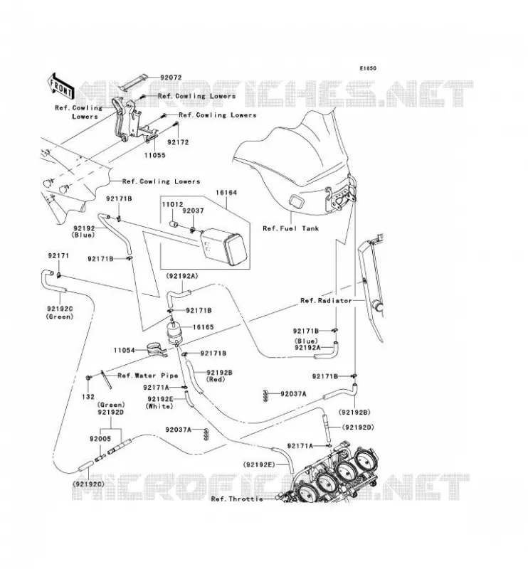 FUEL EVAPORATION SYSTEM(CA) Kawasaki MOTOS 1000 2008 NINJA ZX-10R  ZX1000E8F