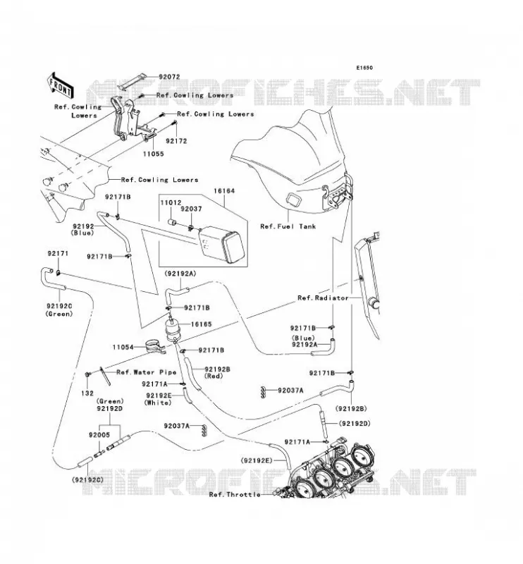 FUEL EVAPORATION SYSTEM(CA) Kawasaki MOTOS 1000 2008 NINJA ZX-10R  ZX1000E8F