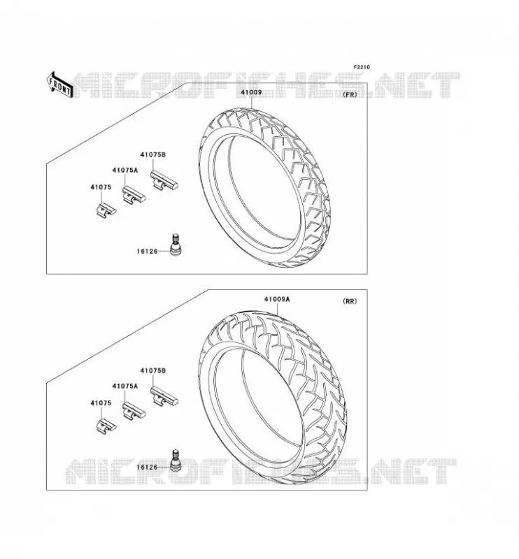 TIRES Kawasaki MOTOS 1000 2008 NINJA ZX-10R  ZX1000E8F