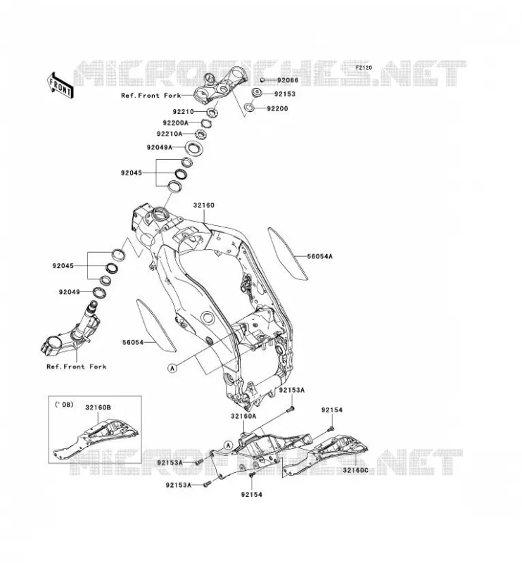 CHASSIS Kawasaki MOTOS 1000 2009 NINJA ZX-10R  ZX1000E9F