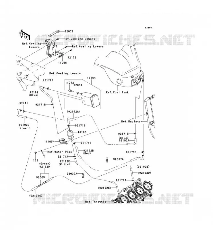 FUEL EVAPORATION SYSTEM(CA) Kawasaki MOTOS 1000 2009 NINJA ZX-10R  ZX1000E9F