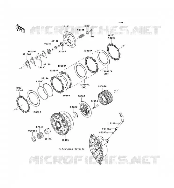 CLUTCH Kawasaki MOTOS 1000 2009 NINJA ZX-10R  ZX1000E9F