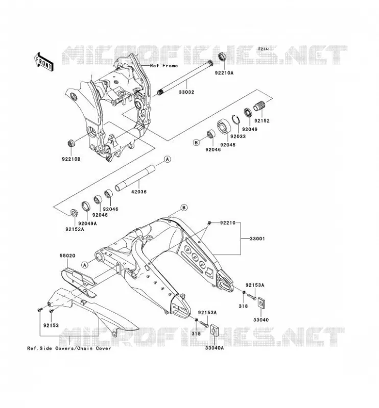SWINGARM Kawasaki MOTOS 1000 2009 NINJA ZX-10R  ZX1000E9F