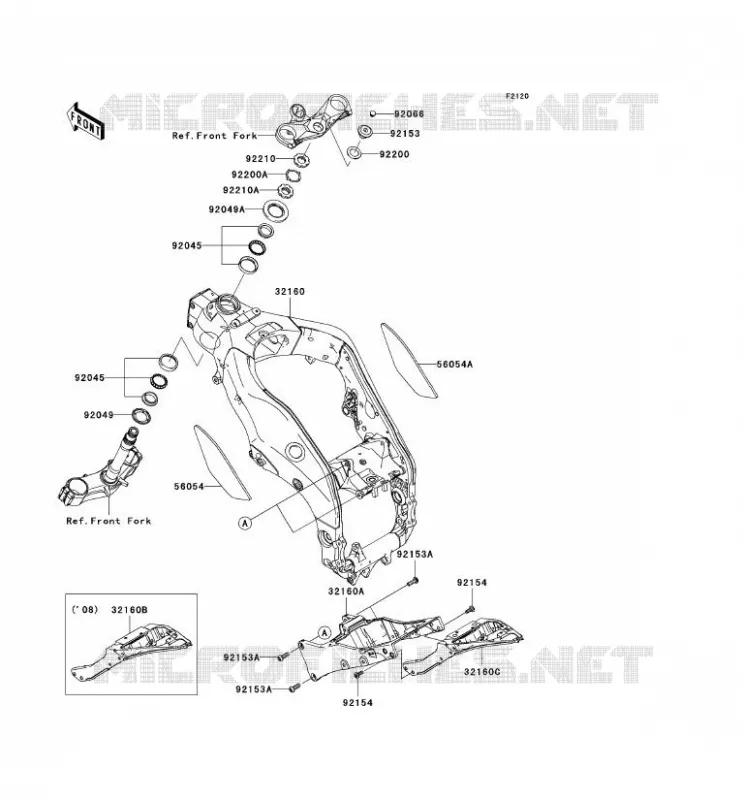 CHASSIS Kawasaki MOTOS 1000 2009 NINJA ZX-10R  ZX1000E9F