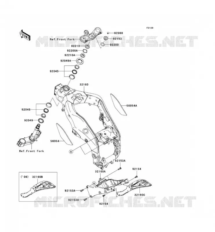 CHASSIS Kawasaki MOTOS 1000 2009 NINJA ZX-10R  ZX1000E9F