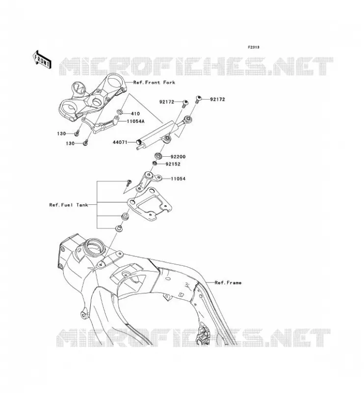 STEERING DAMPER Kawasaki MOTOS 1000 2010 NINJA ZX-10R  ZX1000FAF