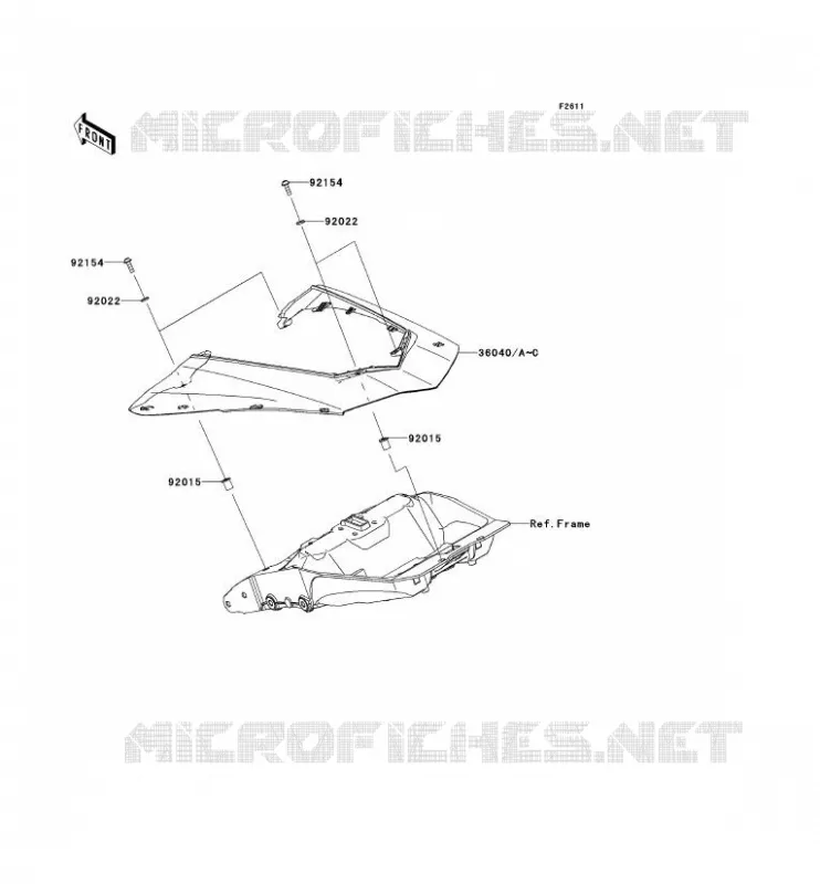 SIDE COWLING Kawasaki MOTOS 1000 2011 Z1000SX  ZX1000GBF