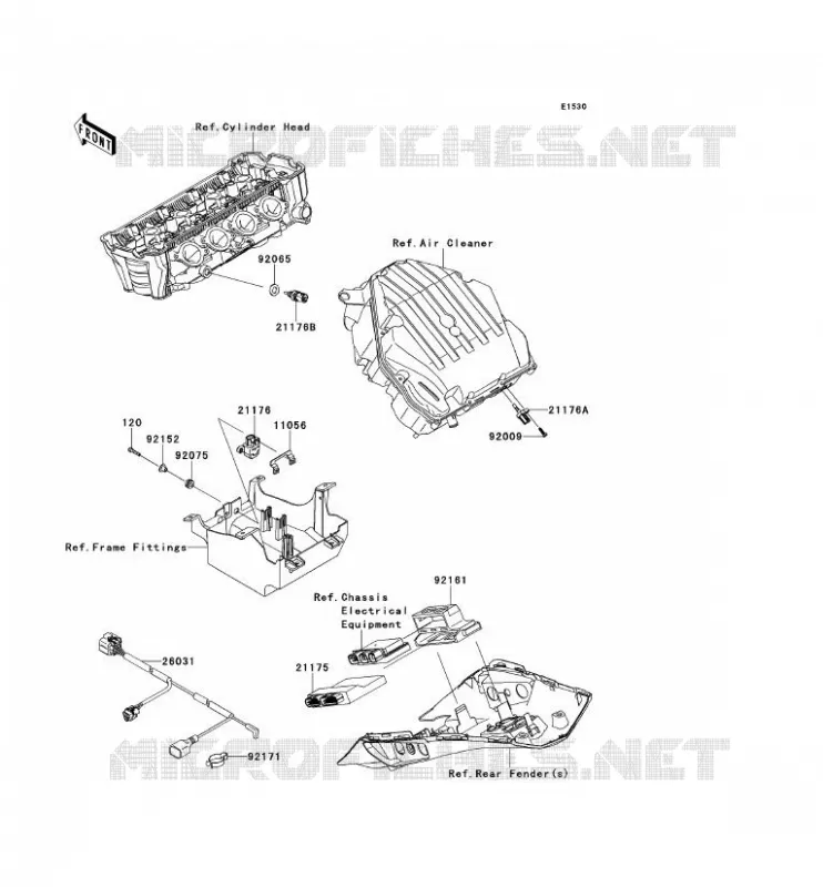 FUEL INJECTION Kawasaki MOTOS 1000 2012 Z1000SX  ZX1000GCF
