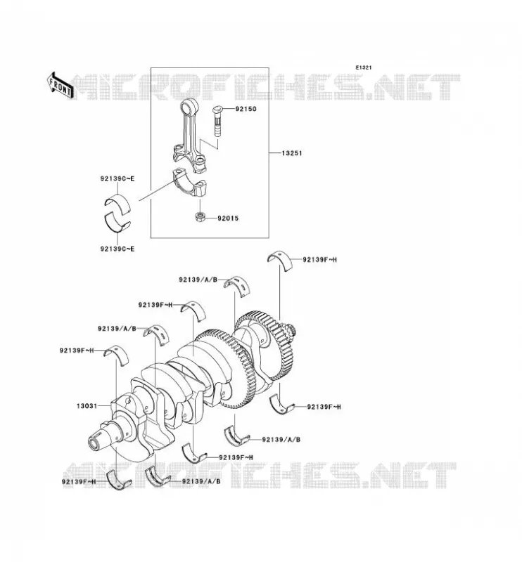 CRANKSHAFT Kawasaki MOTOS 1000 2012 Z1000SX  ZX1000GCF