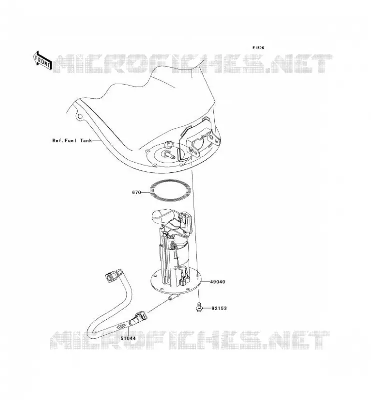 FUEL PUMP Kawasaki MOTOS 1000 2012 Z1000SX  ZX1000GCF