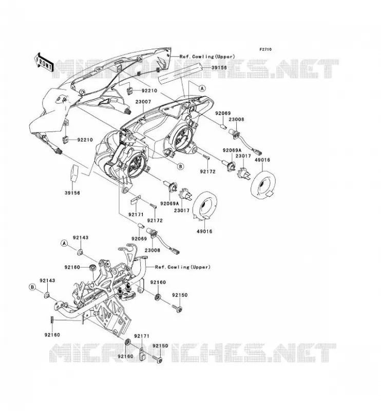 LENS(S) Kawasaki MOTOS 1000 2012 Z1000SX  ZX1000GCF