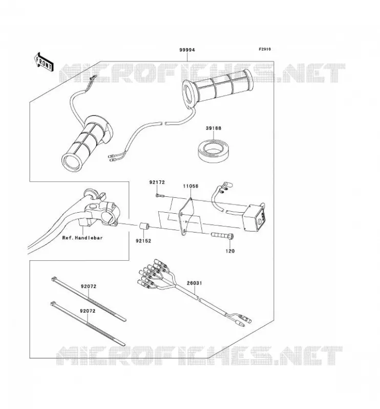 ACCESSORY (POIGNEES CHAUFFANTES) Kawasaki MOTOS 1000 2012 Z1000SX  ZX1000GCF