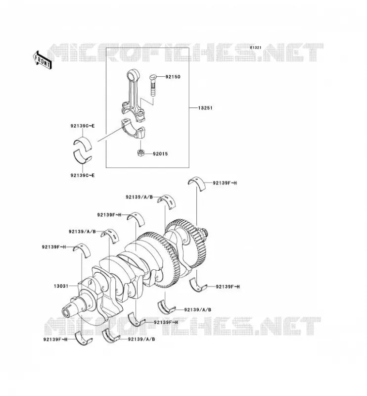 CRANKSHAFT Kawasaki MOTOS 1000 2012 Z1000SX  ZX1000GCF