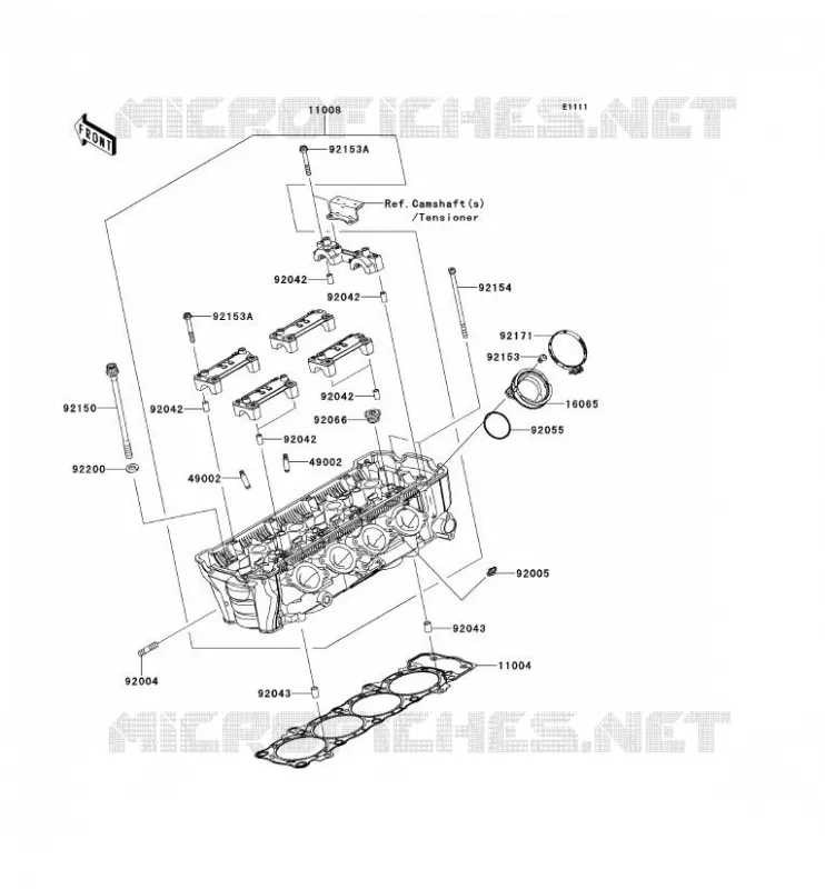 CYLINDER HEAD Kawasaki MOTOS 1000 2012 Z1000SX  ZX1000GCF