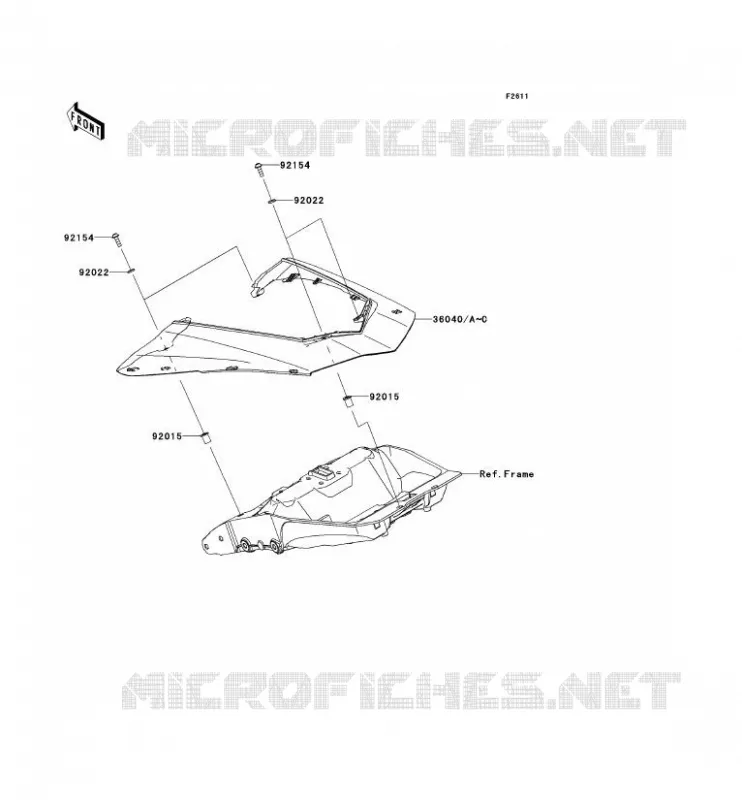 SIDE COWLING Kawasaki MOTOS 1000 2012 Z1000SX  ZX1000GCF